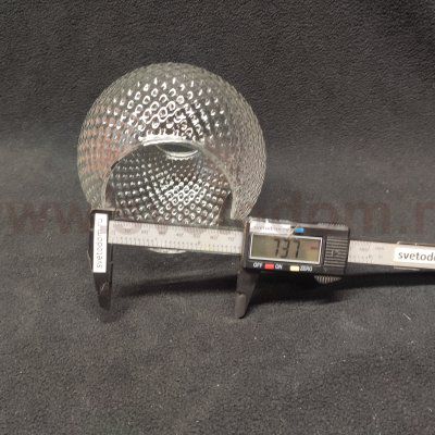 Плафон стекло граненое прозрачное сфера 120*115мм E27 (44мм посадка) Евро 30139 Kristin