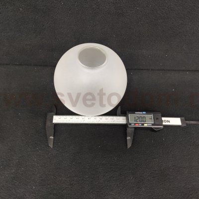 Плафон стекло белое полуматовое 120*105мм E14-27 (40мм посадка) Евро 30102