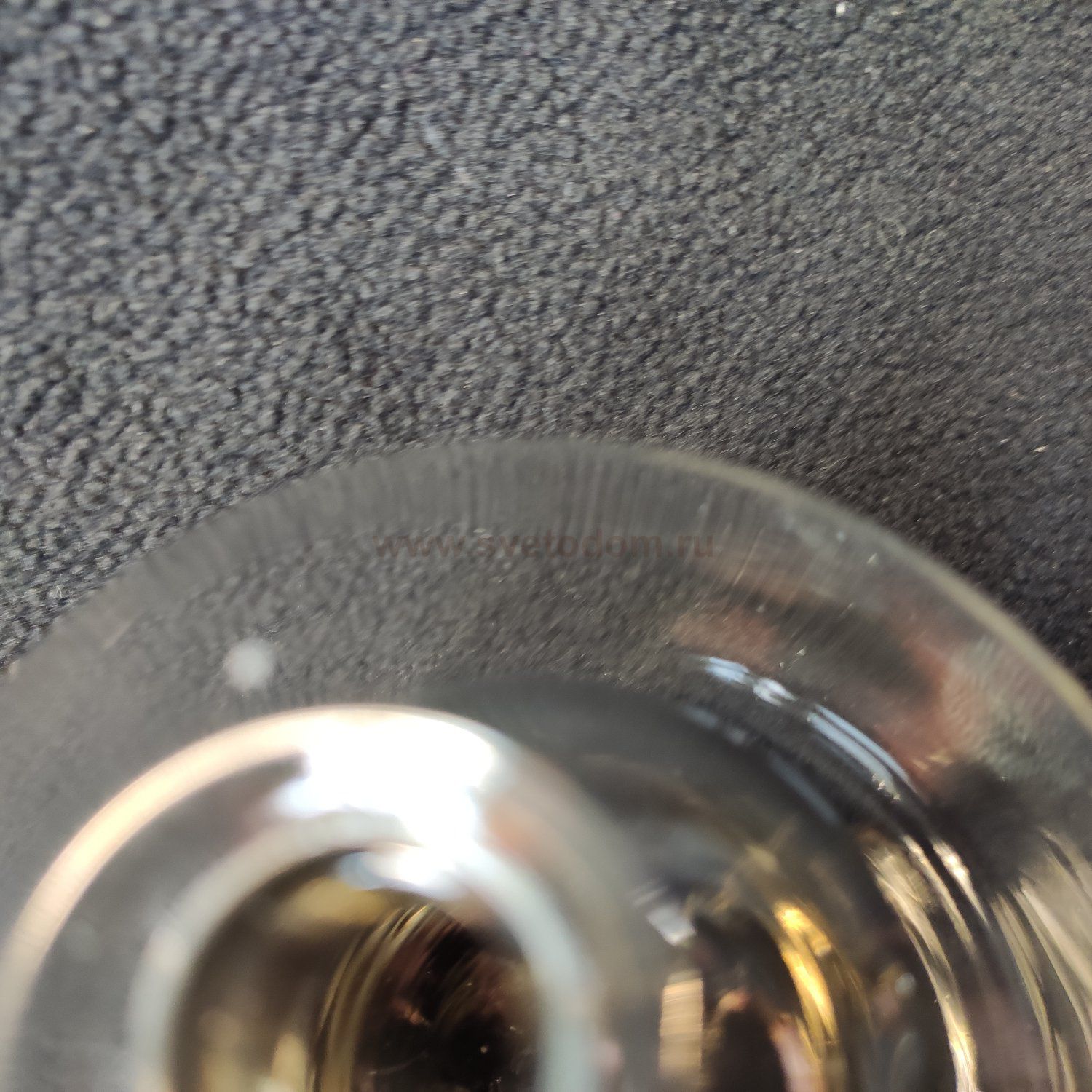 Плафон двойной стеклянный прозрачный + зеркальный шарик 80мм G4 (посадка 12мм) для светильника 545 / 544