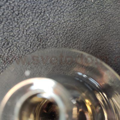 Плафон двойной стеклянный прозрачный + зеркальный шарик 80мм G4 (посадка 12мм) для светильника 545 / 544