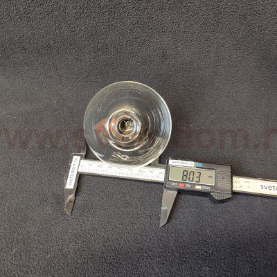 Плафон двойной стеклянный прозрачный + зеркальный шарик 80мм G4 (посадка 12мм) для светильника 545 / 544