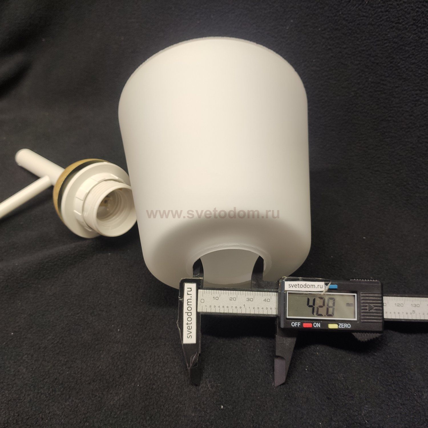 Плафон стекло матовый белый 140*125мм Е27 (43мм посадка) Евро 70085 Fresco