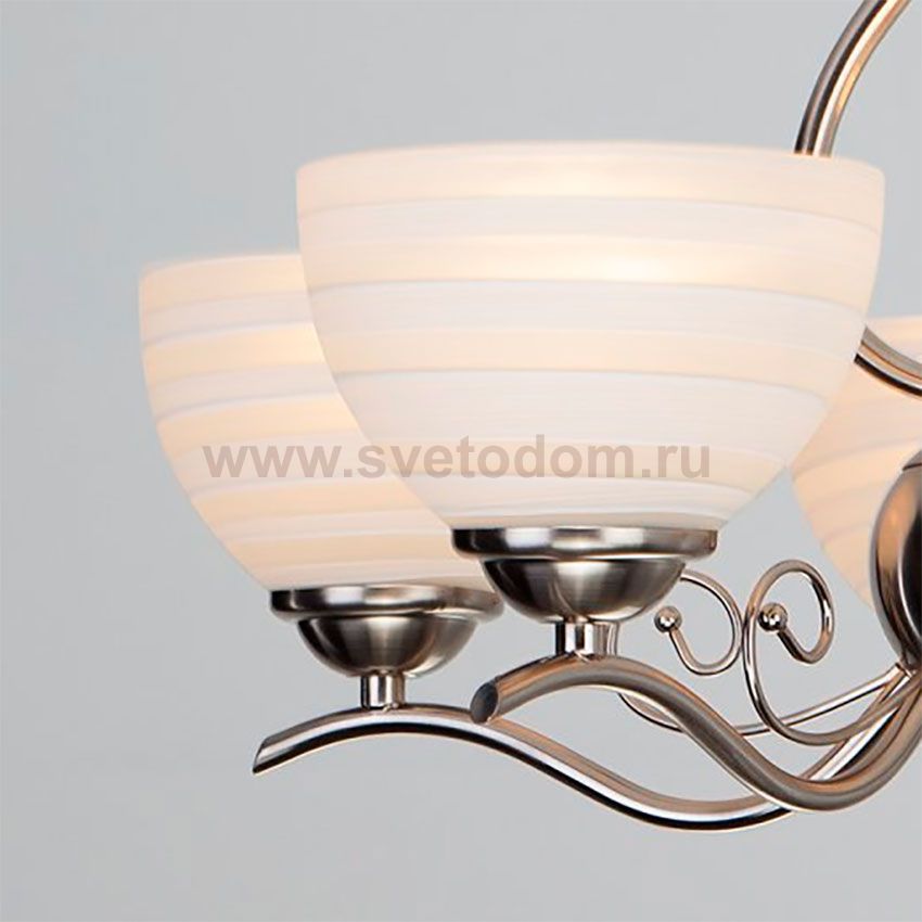 Плафон стекло белое матовое с узором 150*100мм E27 (42мм посадка) Евро 30116 Lotta