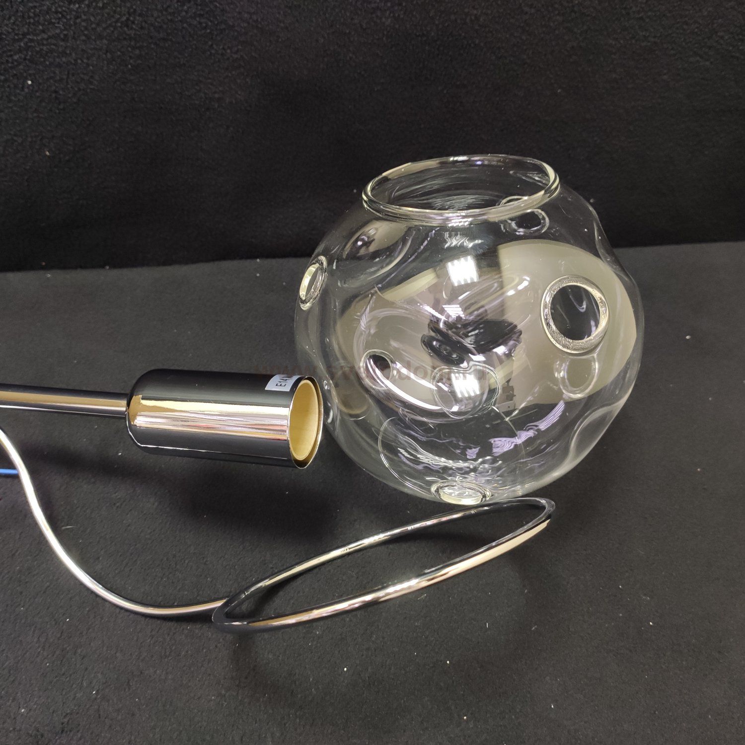 Плафон стекло прозрачный с отверстиями 130мм (62мм посадка) SLE102501 BACA