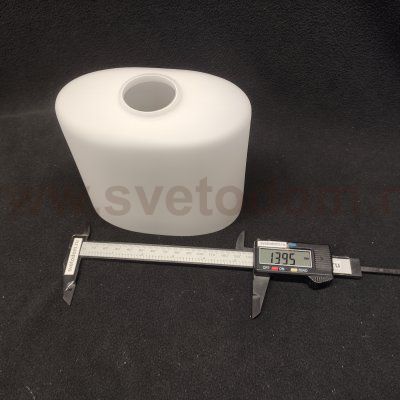 Плафон стеклянный эллипс матовый белый 140*120мм E14 (34мм посадка) FR5101-CL Bice