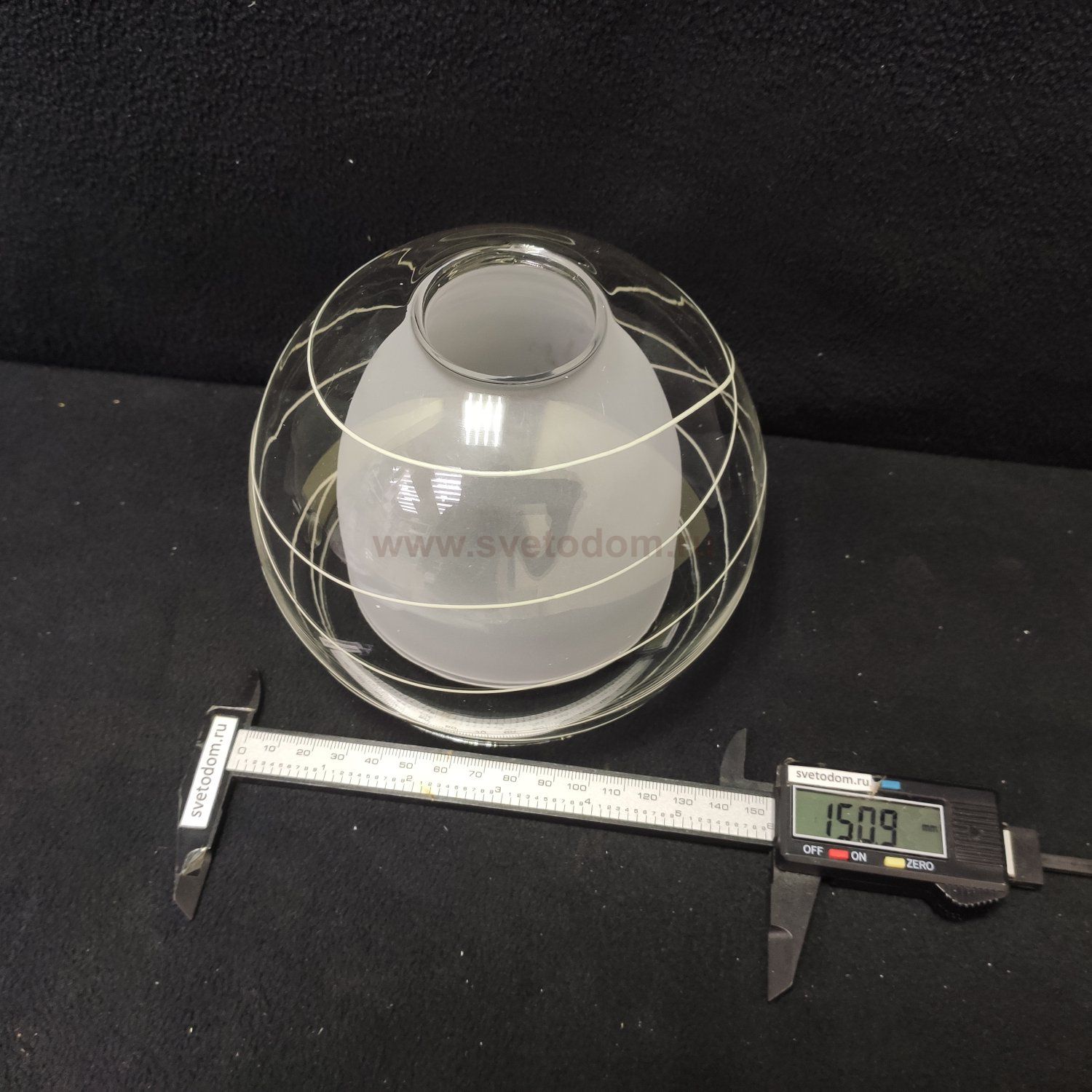 Плафон стекло двойное 150*118мм E27 (42мм посадка) FR5052 Nikki