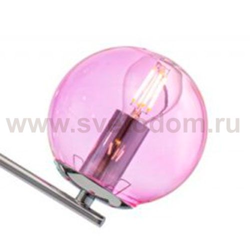 Плафон стекло розовый 120мм (58мм посадка) Freya FR5083 Nancy