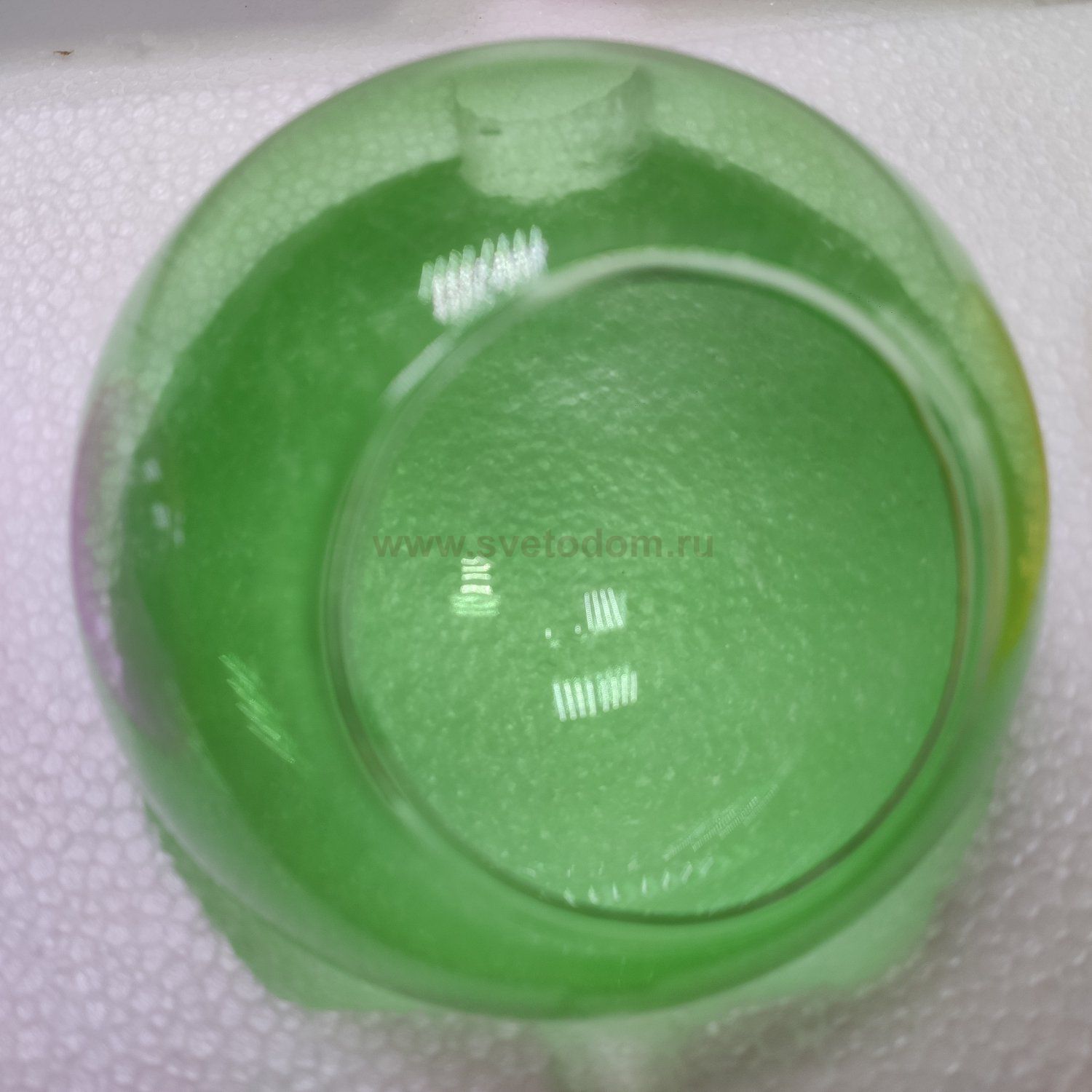 Плафон стекло салатовый 120мм (58мм посадка) Freya FR5083 Nancy