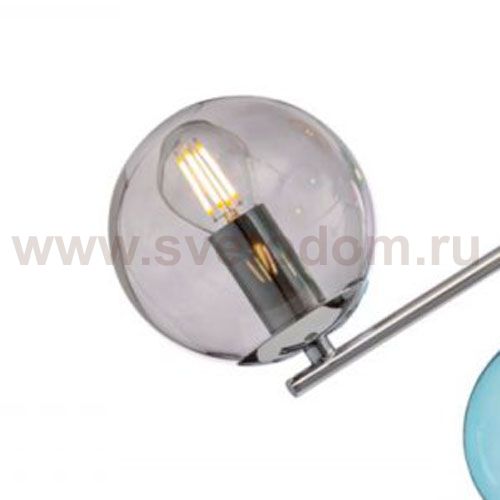 Плафон стекло серый (тонированный) 120мм (58мм посадка) Freya FR5083 Nancy