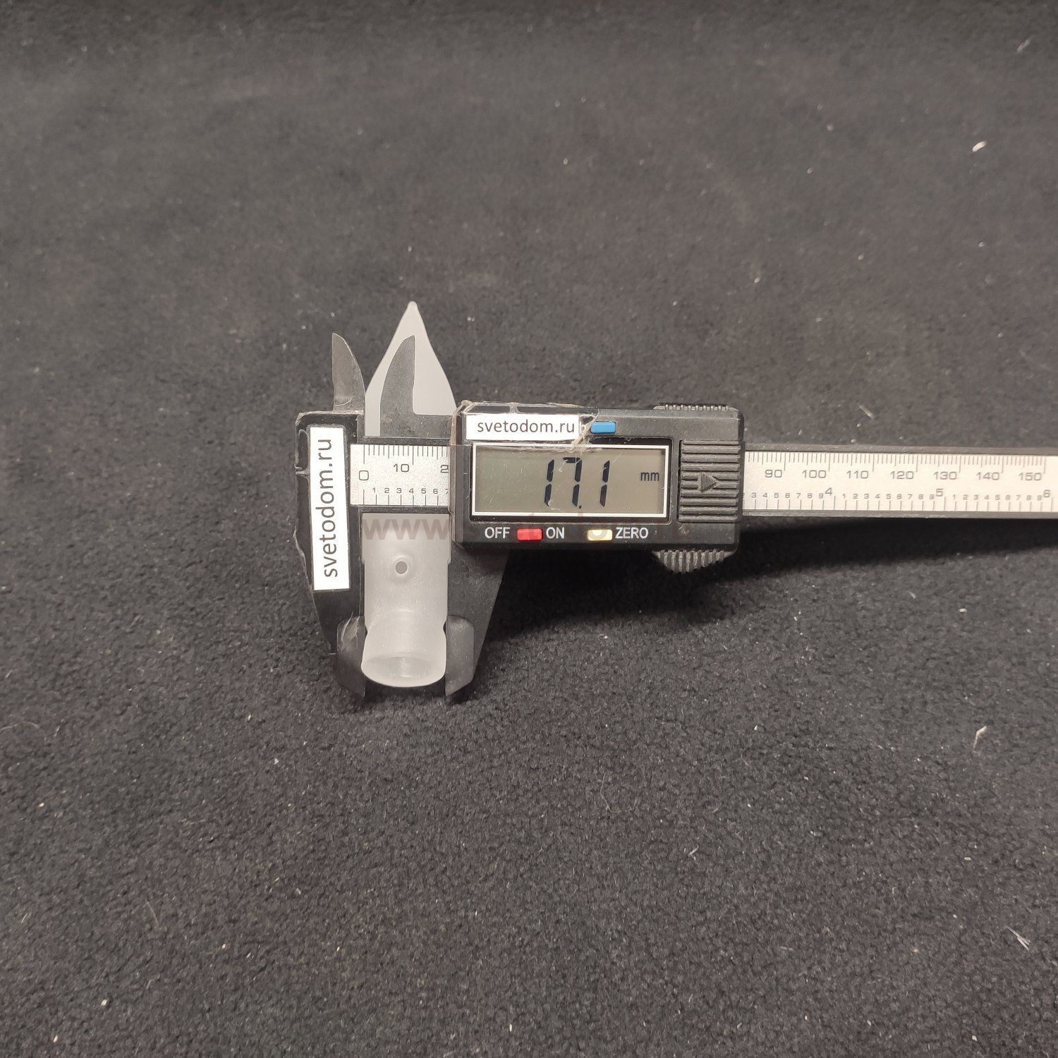 Плафон стекло матовое в виде свечи 35*105мм G4 (12мм посадка)