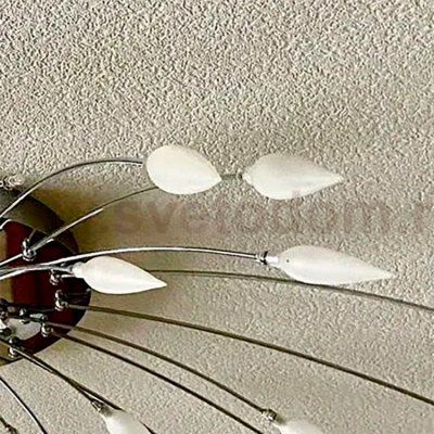 Плафон стекло матовое в виде свечи 35*105мм G4 (12мм посадка)