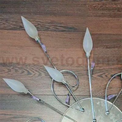 Плафон стекло матовое в виде свечи 35*105мм G4 (12мм посадка)