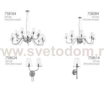 Плафон стекло к Lightstar DIAFANO прозрачный 758xxx 120*115*60мм