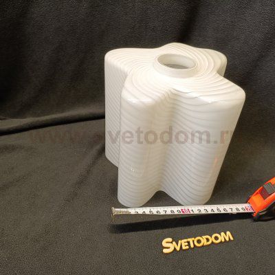 Плафон стекло полосатый 200мм Е27 (43мм посадка) SL117.50 Onde