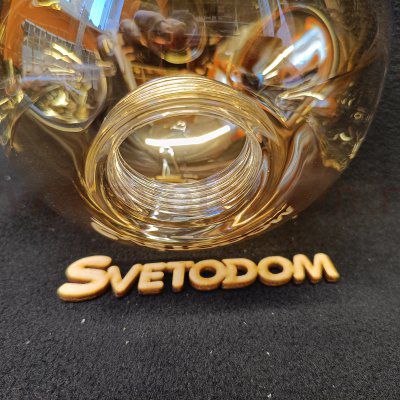 Плафон стекло янтарный 150мм с ямками резьба 39мм LSP-8309 ASTORIA