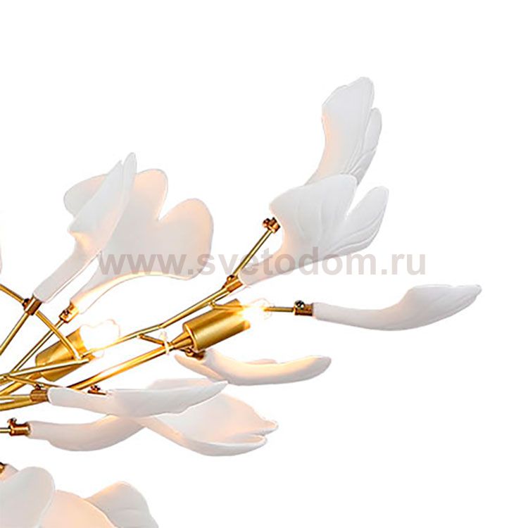 Декоративный керамический элемент плафон лепесток для светильников LSP-8455 Fayette 115*120мм