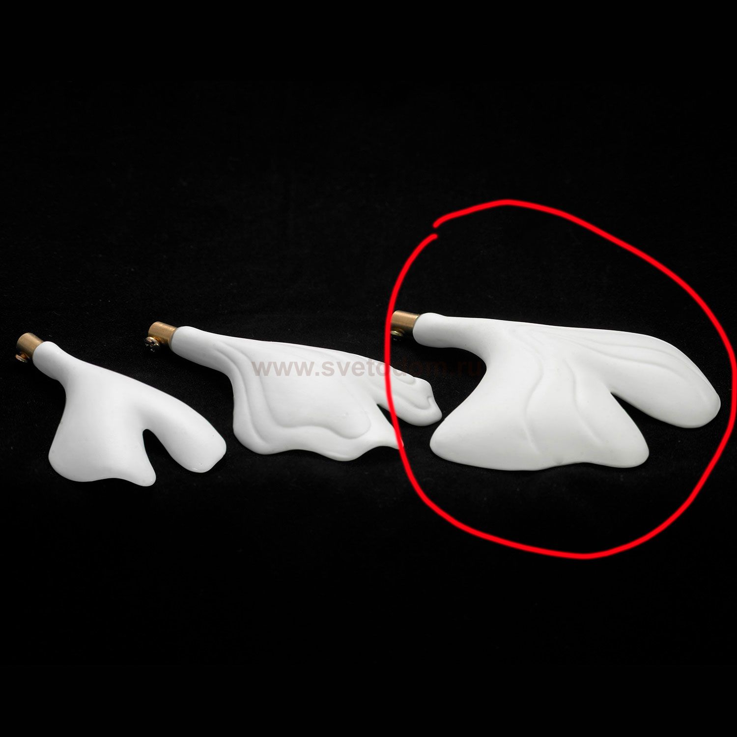 Декоративный керамический элемент плафон лепесток для светильников LSP-8455 Fayette 115*120мм