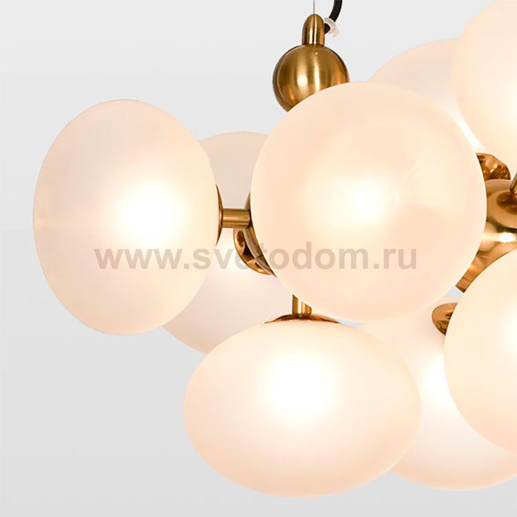 Плафон стеклянный эллипс полуматовый 150*110мм с резьбой G9 20мм LSP-8650 Covington