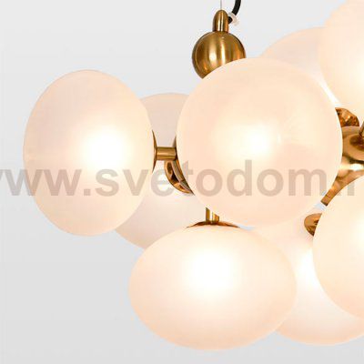 Плафон стеклянный эллипс полуматовый 150*110мм с резьбой G9 20мм LSP-8650 Covington