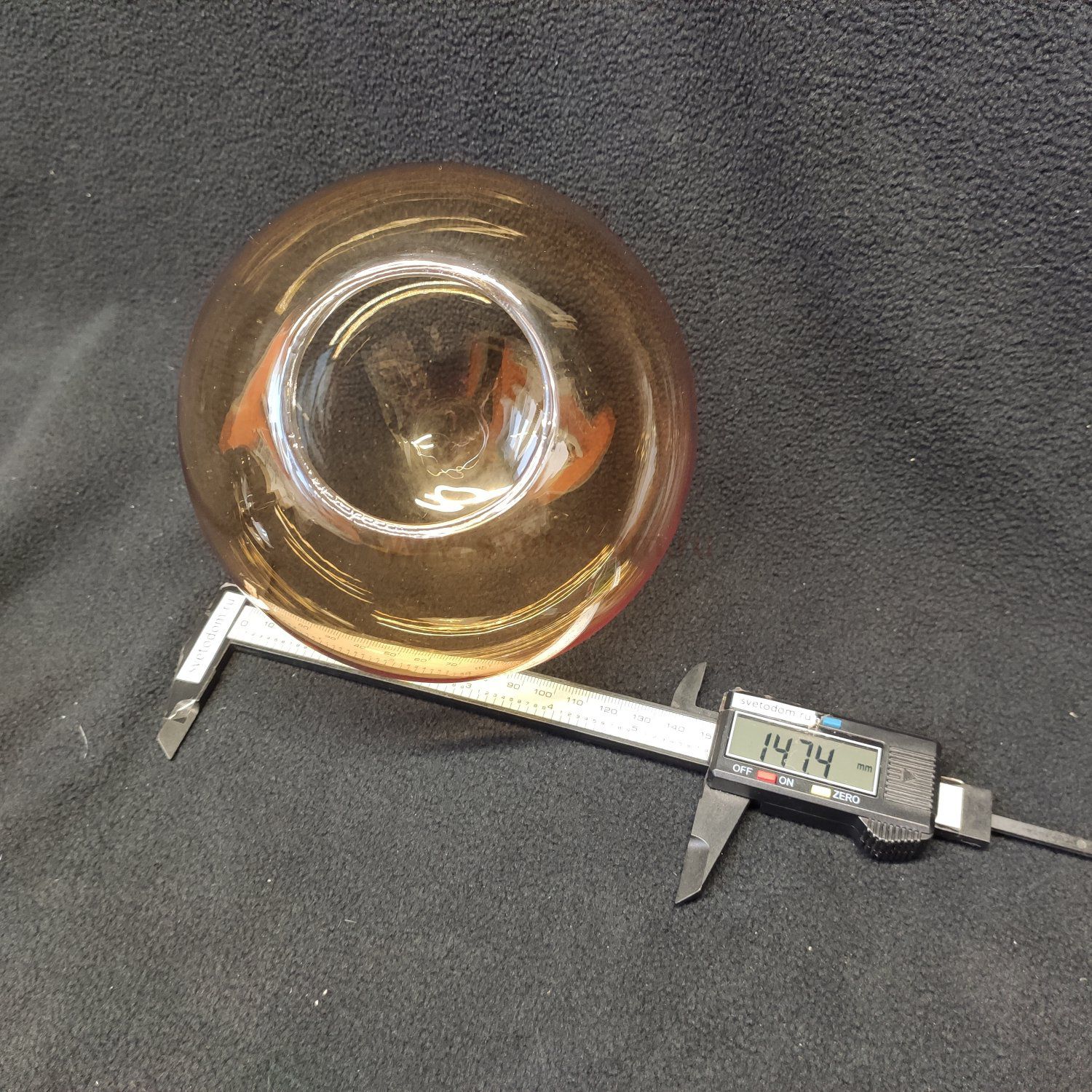 Плафон сстекло янтарный 140мм (57мм посадка) Lumion 4454 SIERRA под пружины