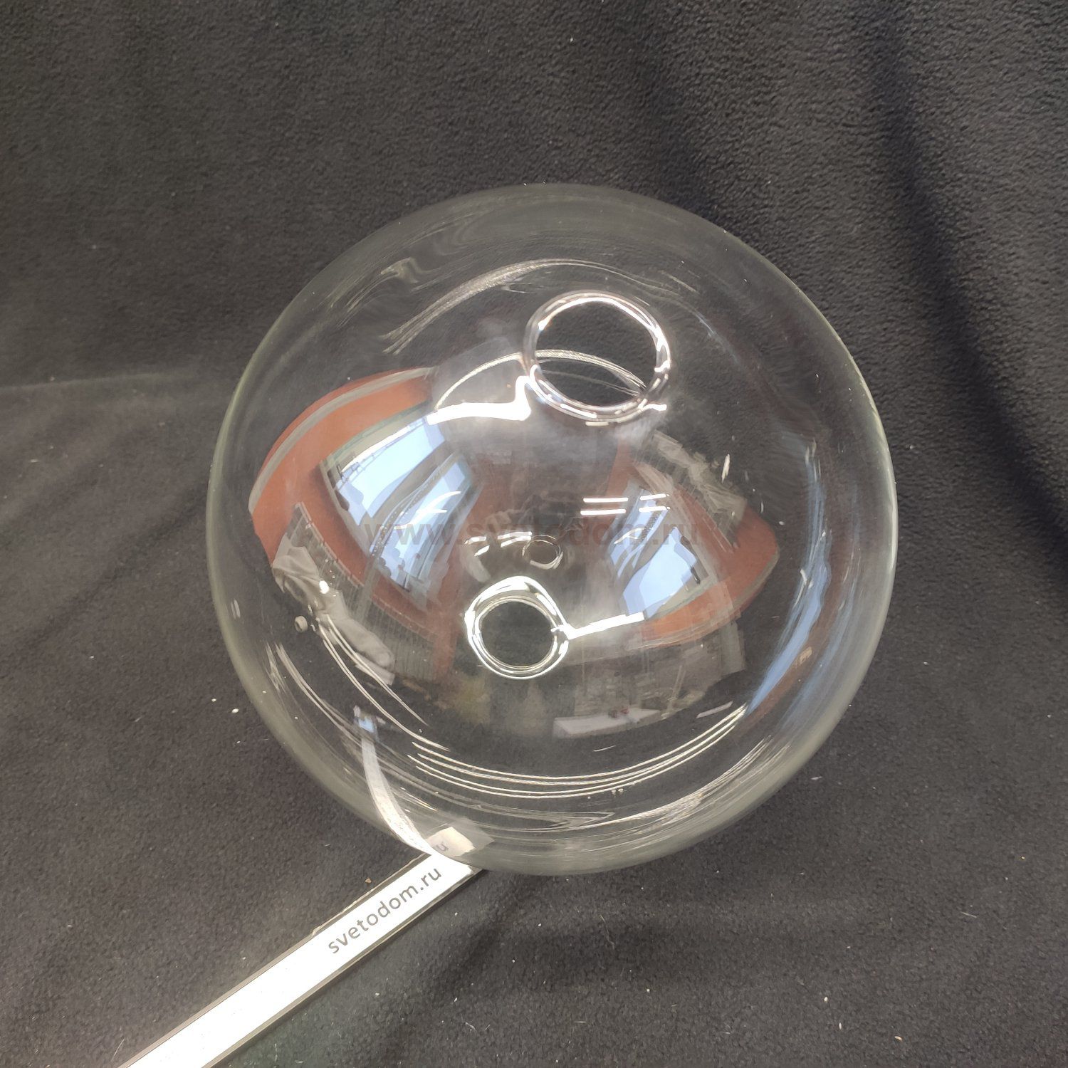 Плафон стекло прозрачное с двумя отверстиями 27мм диаметром 120мм Lumion 5671 LEDIO