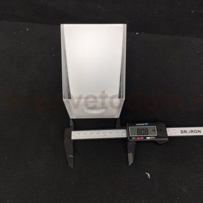 Плафон стекло белое матовое квадратное 117*95мм E14 (30мм посадка) LENTE LSC-25