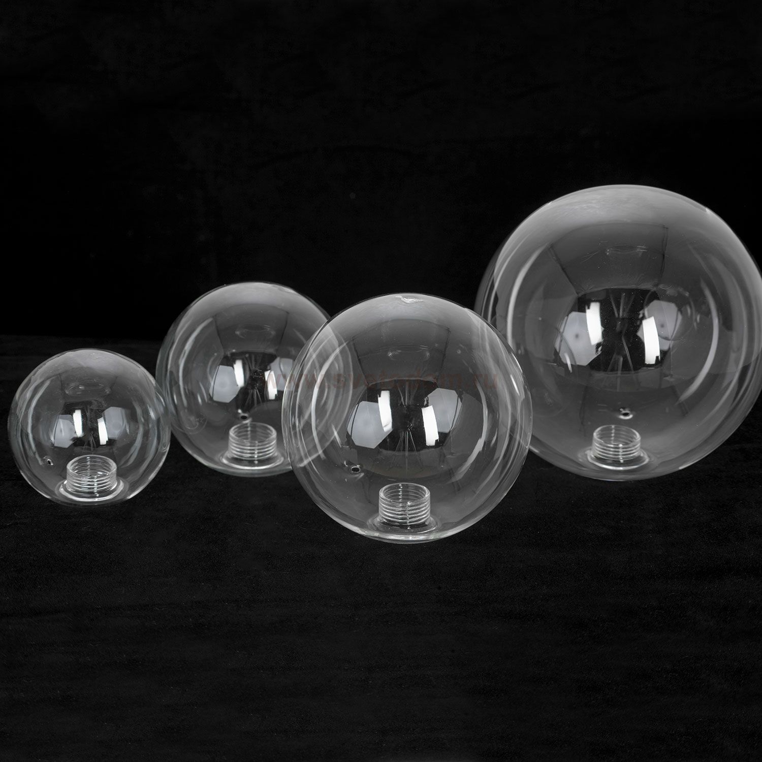 Плафон стекло прозрачное шар 120мм G9 с резьбой 20мм LSP-7000 BEAUMONT