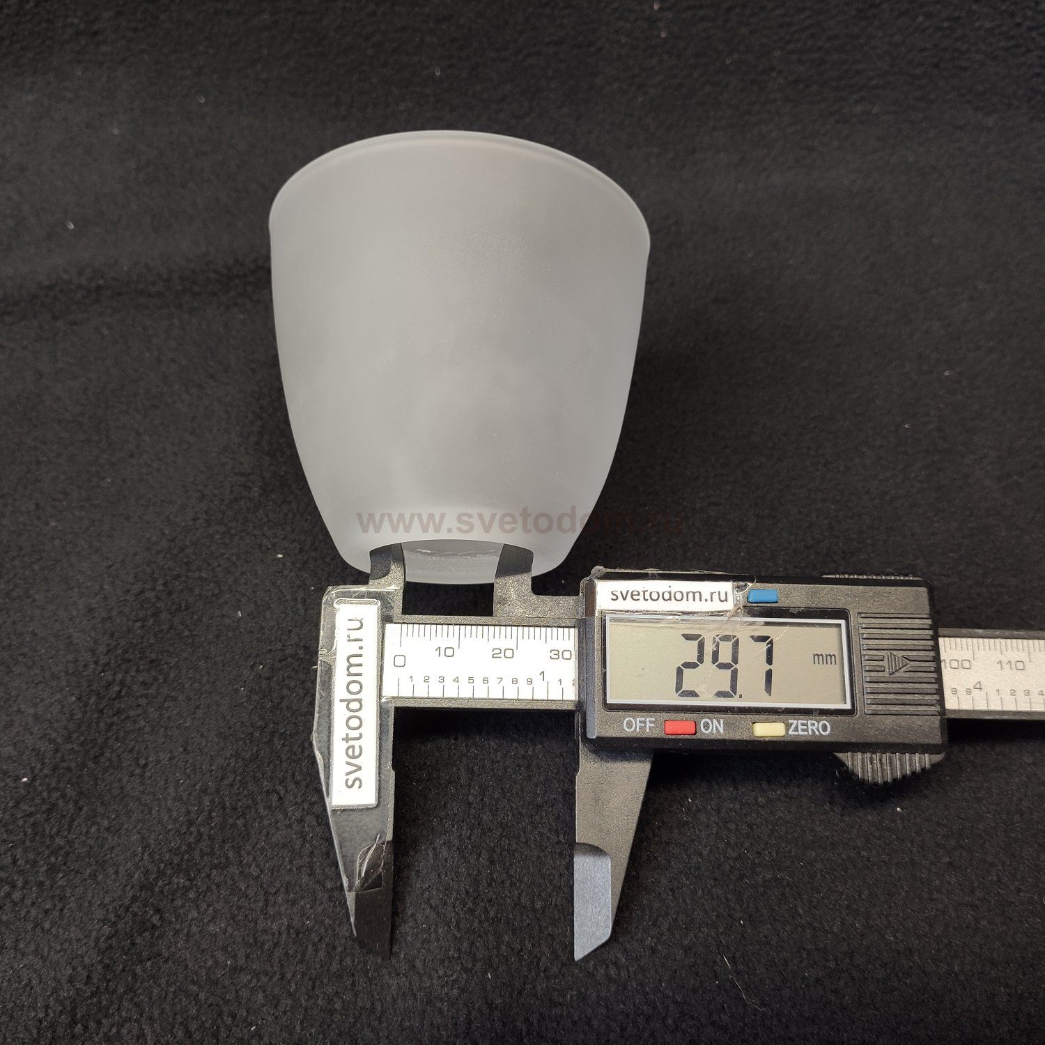 Плафон стеклянный полуматовый малый боковой подсветки к торшеру 75*65мм Е14 (30мм посадка) Luusole P-0021s DOUGLAS