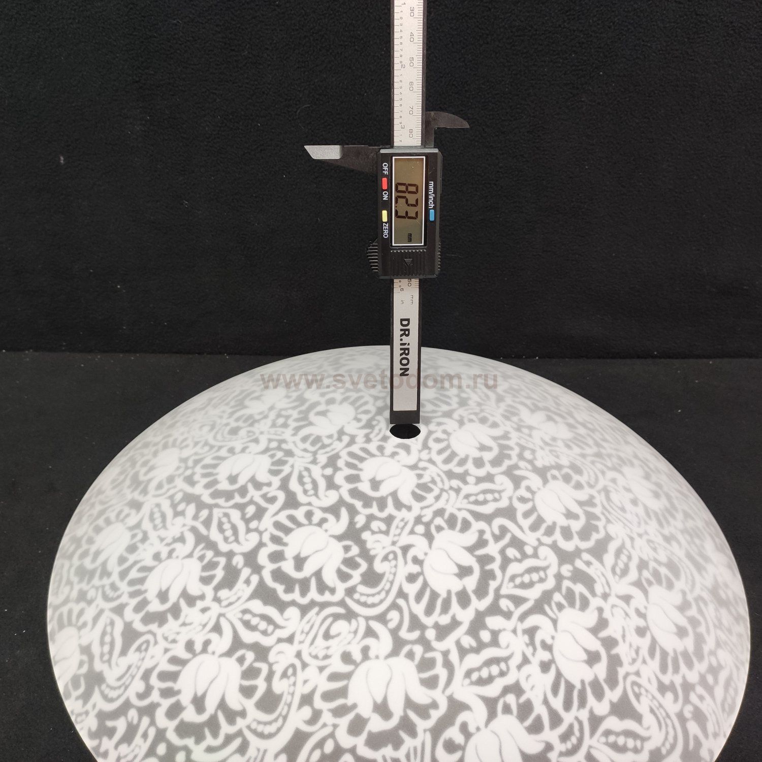 Плафон стекло с узором под стержень 380*80мм C908 Geometry Pascal (архив)