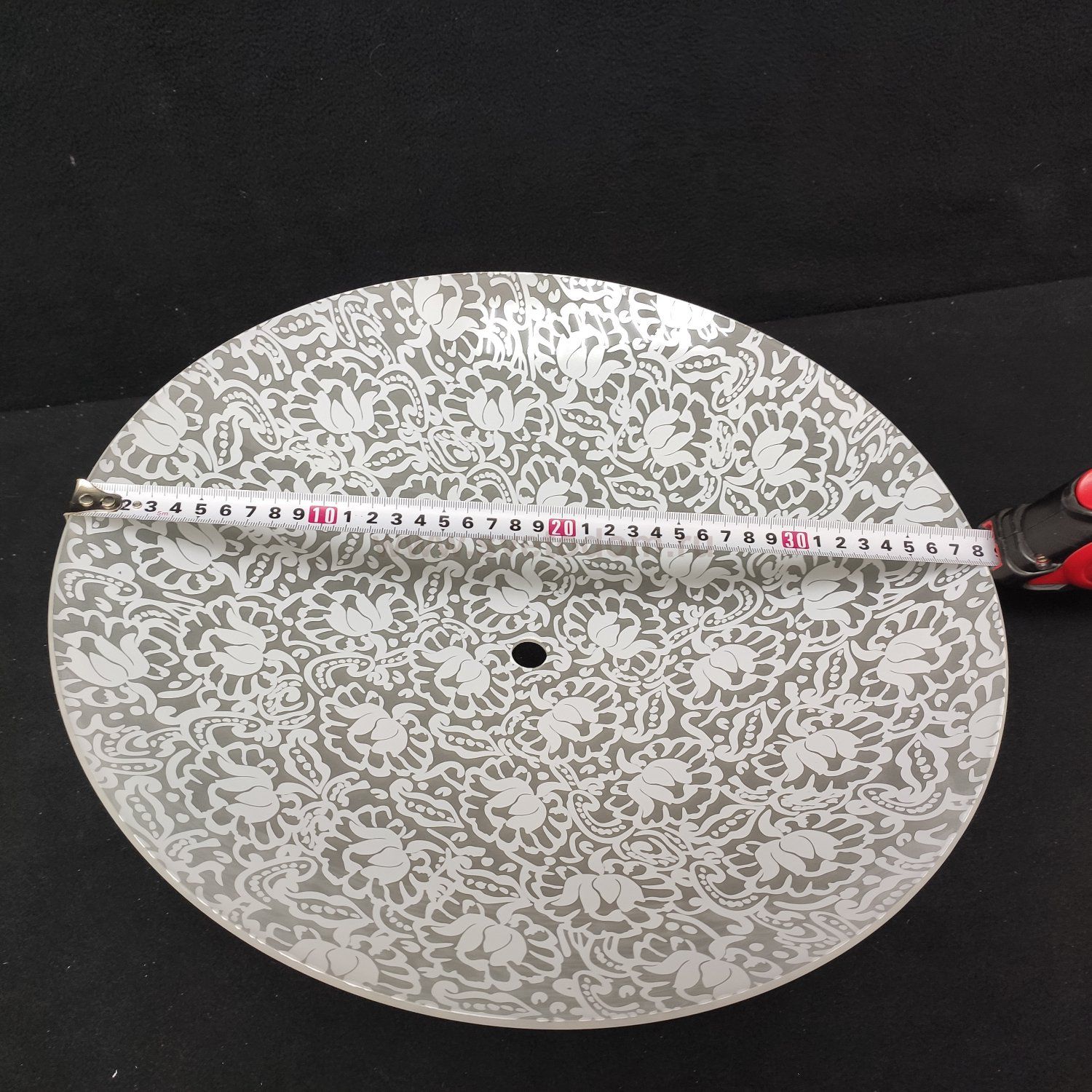 Плафон стекло с узором под стержень 380*80мм C908 Geometry Pascal (архив)