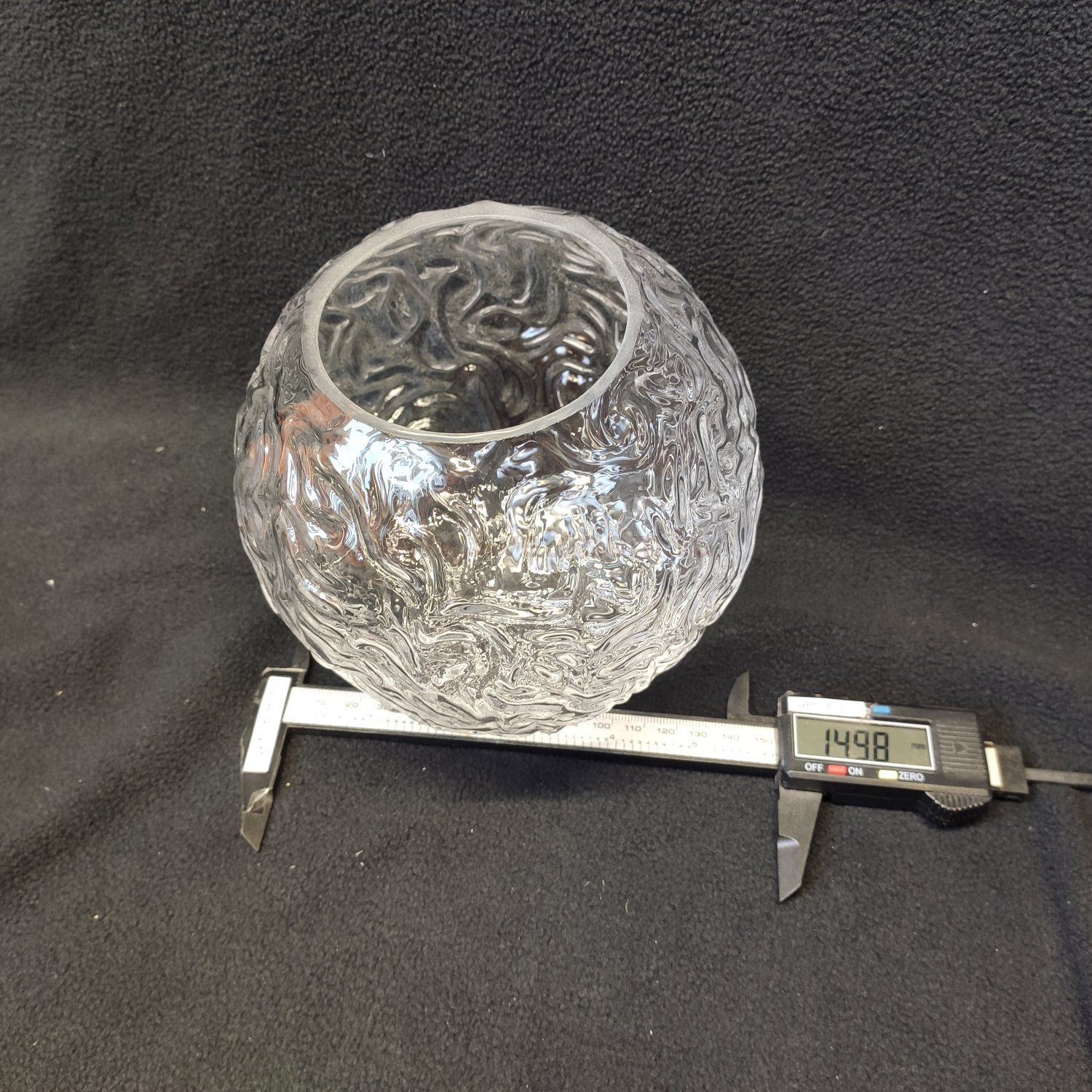 Плафон стекло с узором под пружины 150мм (75мм посадка) MOD061W Ligero