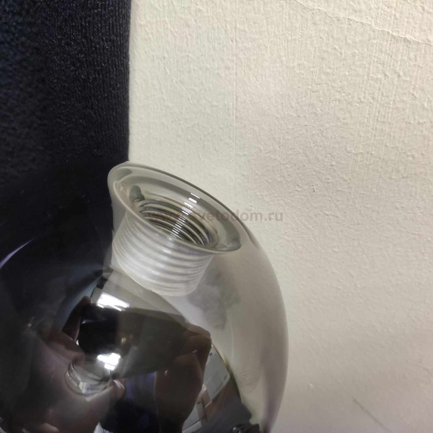 Плафон стекло шар дымчатый 100мм с резьбой G9 20мм MOD547/545 Dallas