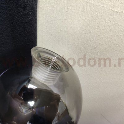 Плафон стекло шар дымчатый 100мм с резьбой G9 20мм MOD547/545 Dallas