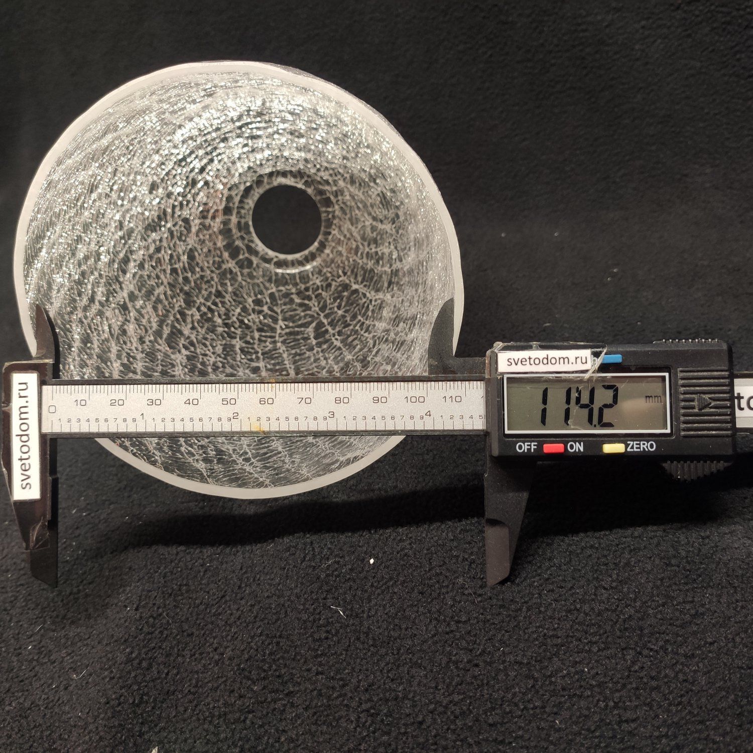 Плафон стекло матовое с узором 120*140мм E14 (31мм посадка) RC145 Sabina