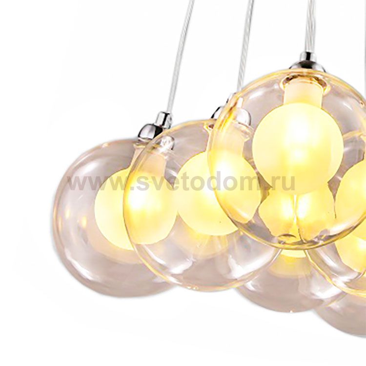 Плафон стекло прозрачное двойное 120мм с резьбой G9 20мм MD2063 Bocci Clear