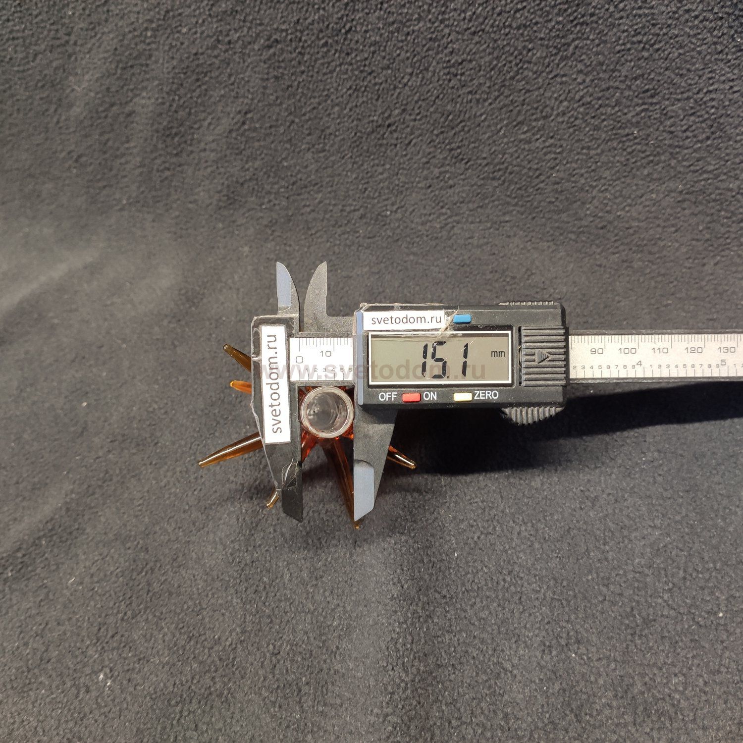 Плафон стекло звездочка коричневая 85мм G4  (12мм посадка) MW 2440129