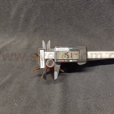 Плафон стекло звездочка коричневая 85мм G4  (12мм посадка) MW 2440129