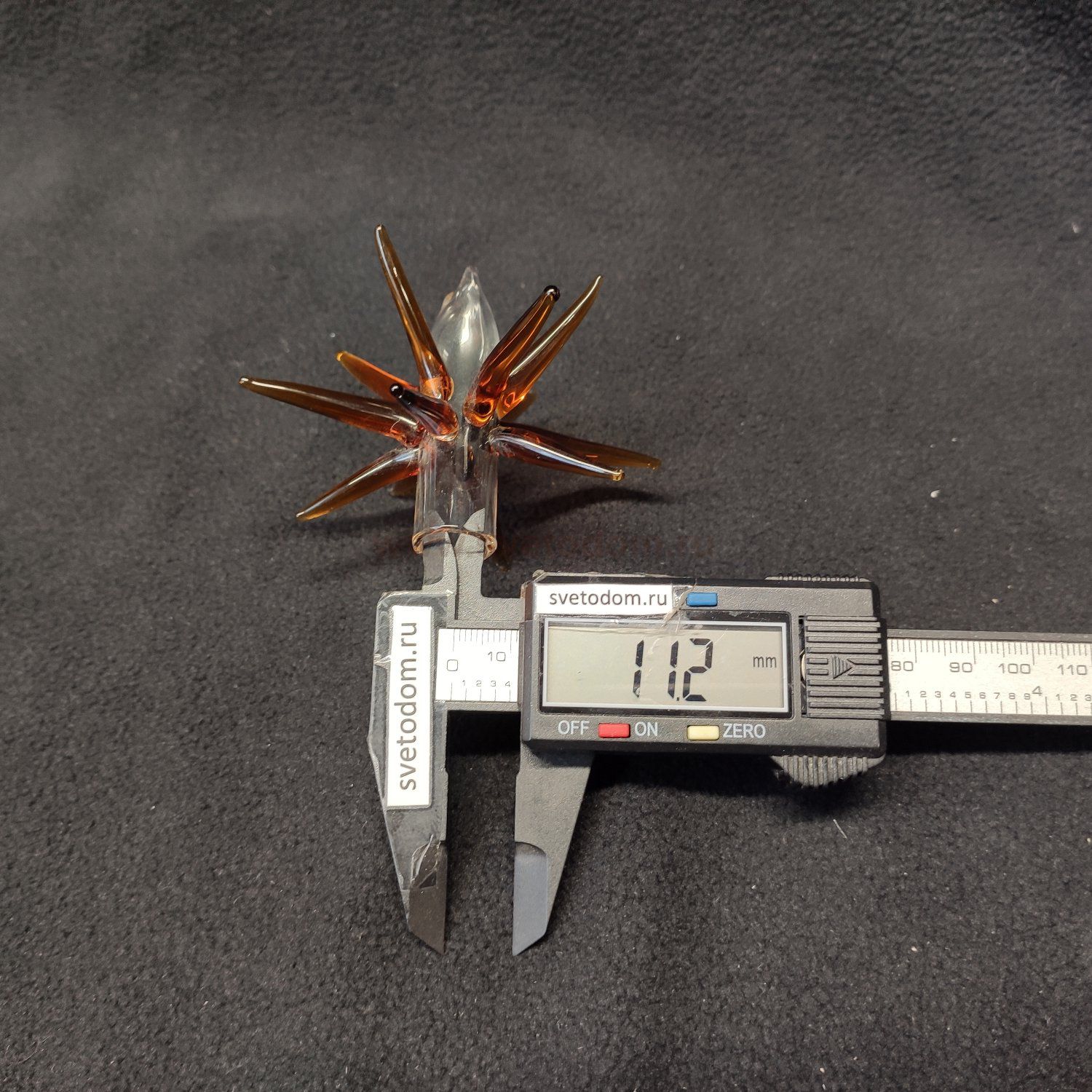 Плафон стекло звездочка коричневая 85мм G4  (12мм посадка) MW 2440129