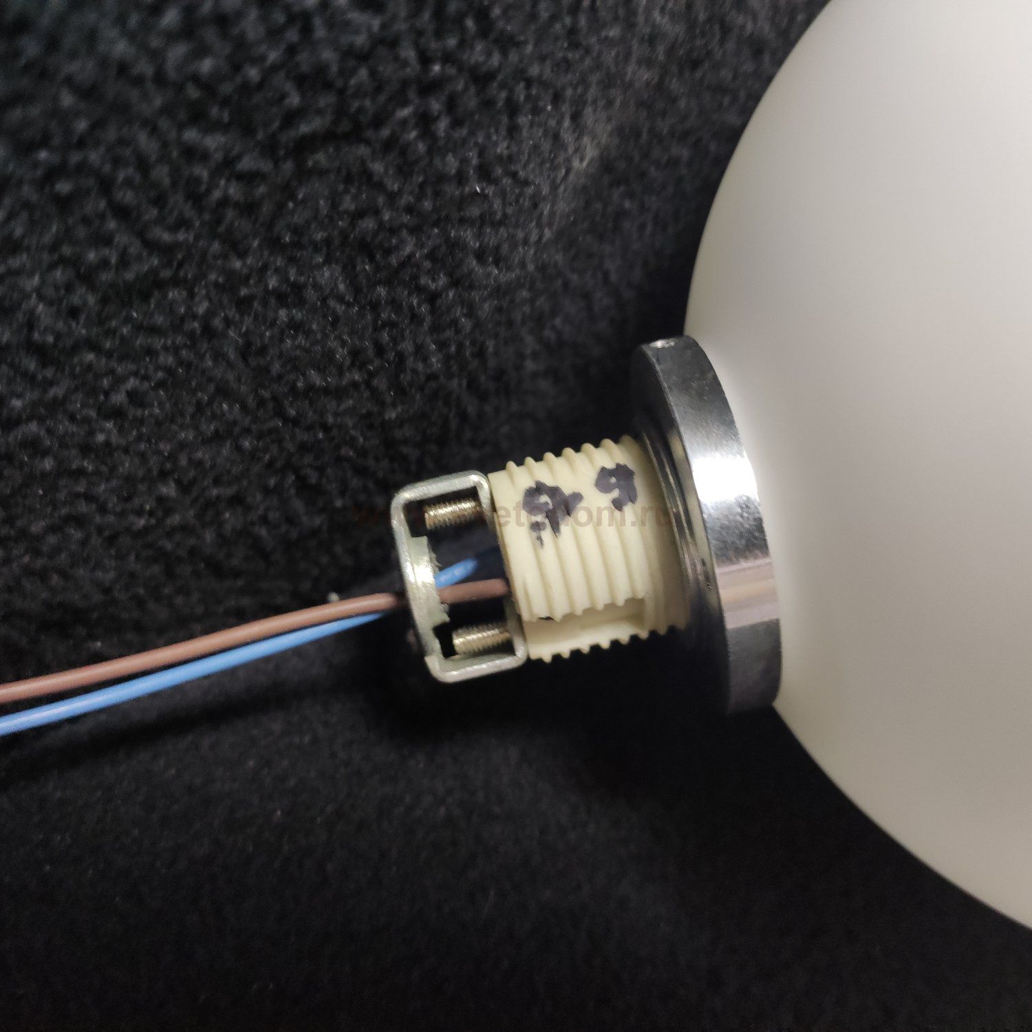 Плафон стекло шар матовый 120мм с резьбой G9 20мм MOD013PL/FL Ring