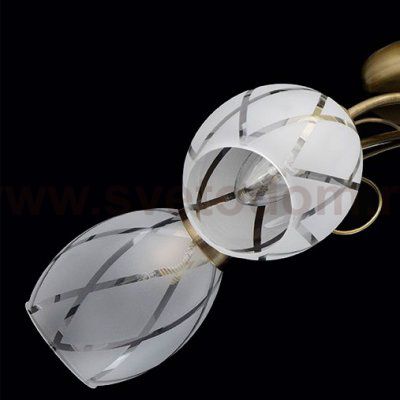 Плафон стекло матовое с узором 100*120мм E14/Е27 (35мм посадка) De markt/ Mw 358011 Грация