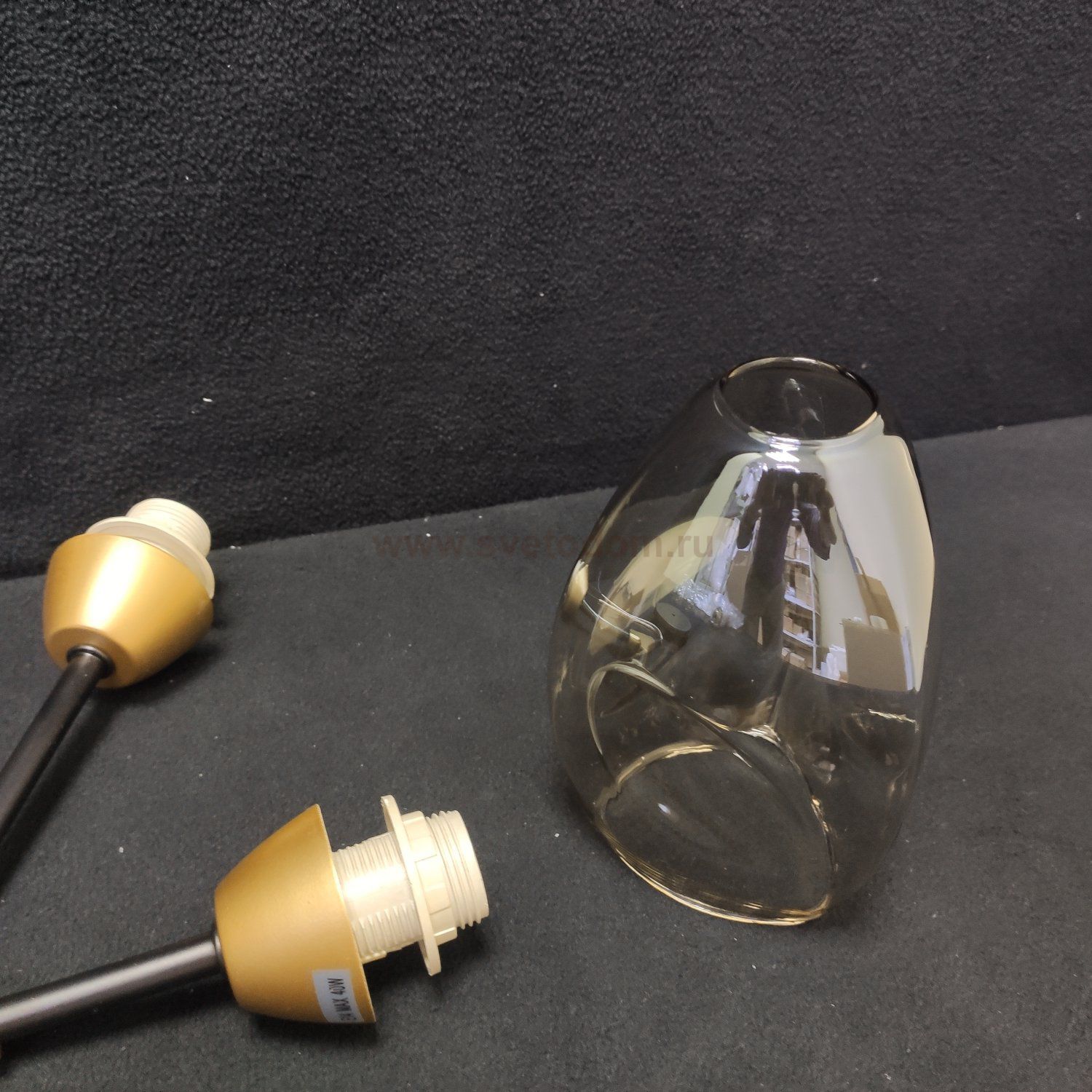 Плафон стекло янтарное 100*140мм E14/E27 (33мм посадка) Lumion 4563 FAWN