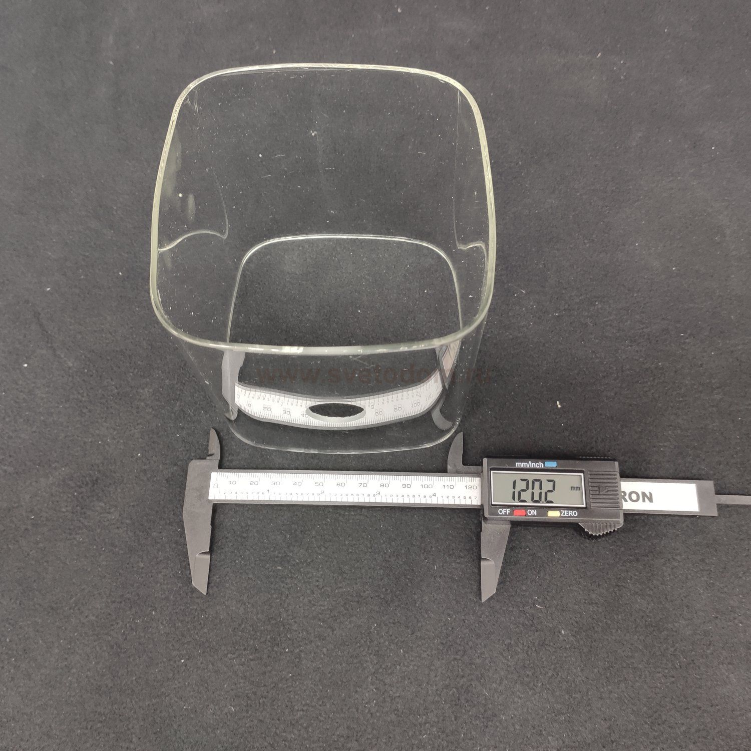 Плафон стекло прозрачное квадрат 120*120мм G9 (22мм посадка) Ст лючи SL602