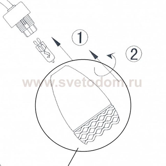 Плафон стекло двойное с декором 50*100мм с резьбой G9 20мм CL2012 Амбер