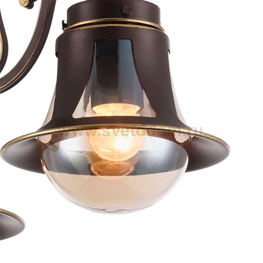 Плафон стекло тонированный с юбкой под винты OML-50607 Molfetta