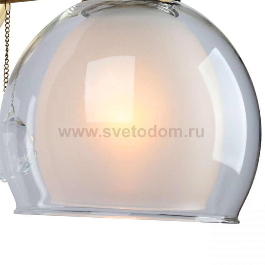 Плафон двойной стекло 150*123мм Е27 (44мм посадка) Омни OML-54711 Maluventu