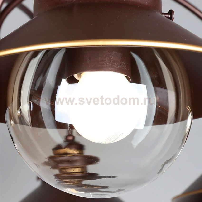 Плафон стекло шар тонированный под винты  с юбкой 122*127мм (69мм посадка) Омни OML-5040 Fontelo