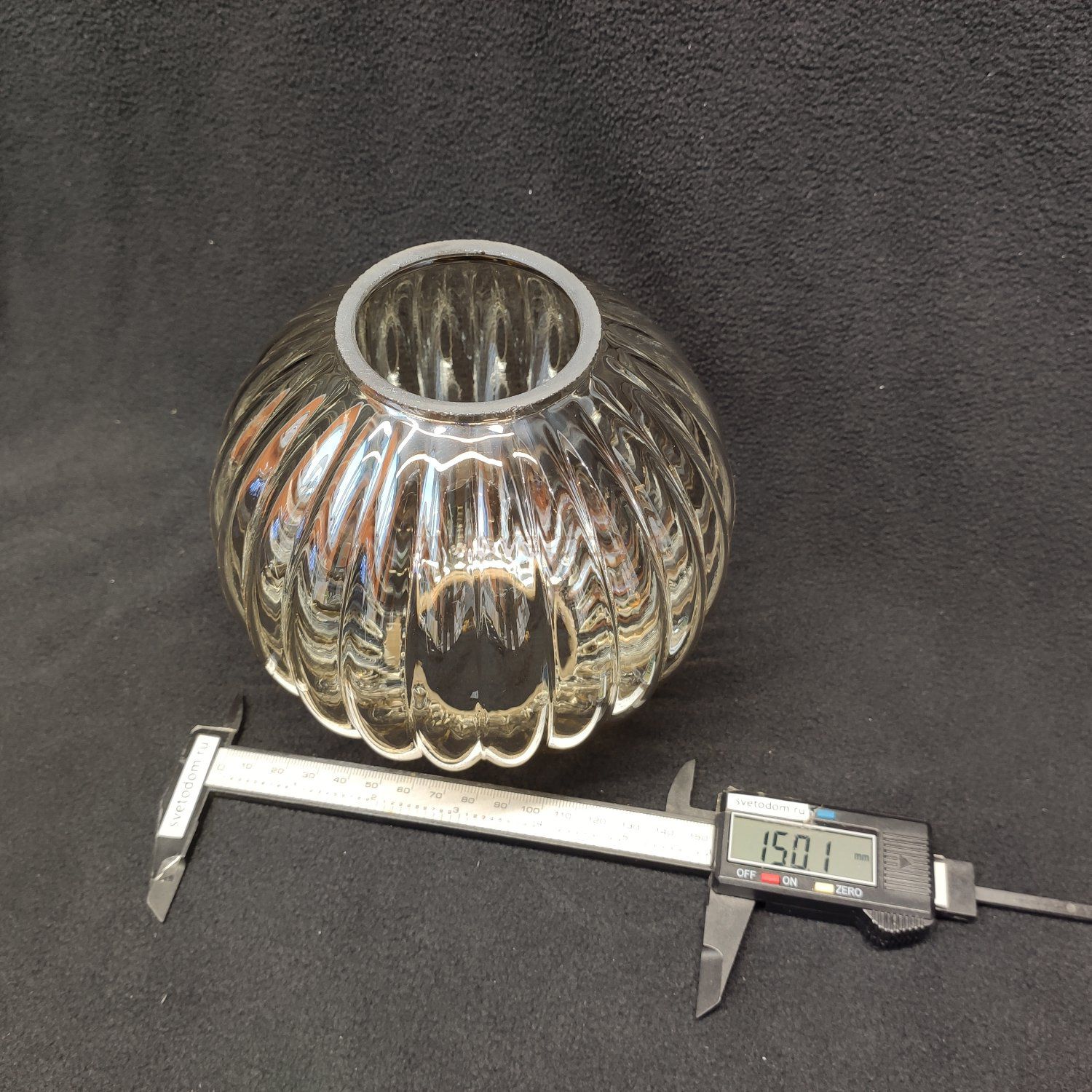 Плафон стекло тонированный 150мм с двумя отверстиями 57мм APL.608.11 Zhizel