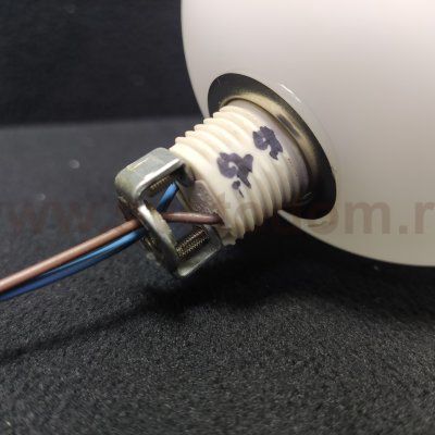 Плафон стекло шар матовый белый 100мм с резьбой под G9 цоколь Кинк Сида