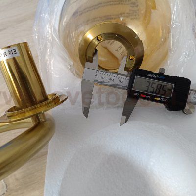 Плафон стекло янтарный 150мм с резьбой 37мм SL1162 GORIZIA