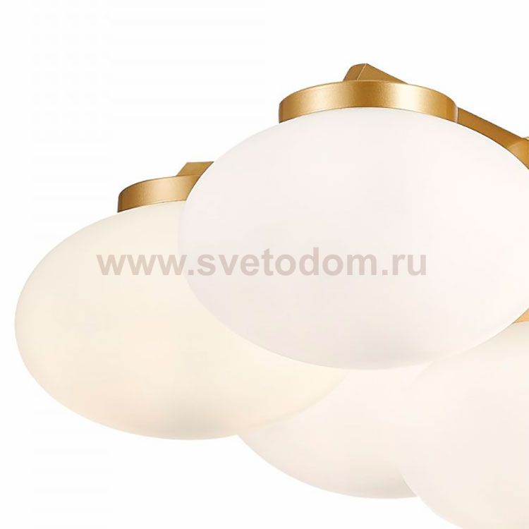 Плафон стеклянный эллипс матовый белый 250мм (80мм посадка) SL1503 Modica под пружины